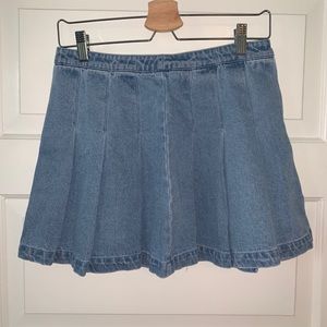 Forever 21 Denim Pleated Skirt NWT